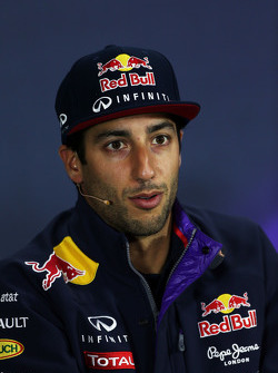 Daniel Ricciardo, Red Bull Racing, lors de la conférence de presse FIA
