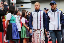 Valtteri Bottas, Williams et Felipe Massa, Williams lors de la parade des pilotes