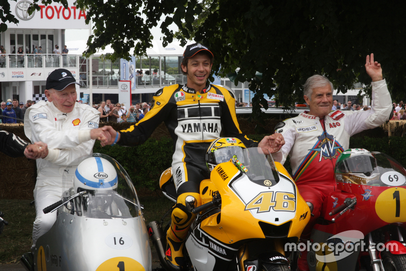 John Surtees, Valentino Rossi und Giacomo Agostini