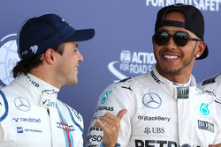 Lewis Hamilton, Mercedes AMG F1 Team et Felipe Massa, Williams F1 Team