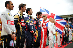 Pastor Maldonado, Lotus F1 Team y Romain Grosjean, Lotus F1
