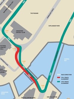 Modifiche al circuito di Singapore in vista del GP del 2015