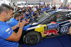 I vincitori Jari-Matti Latvala e Miikka Anttila, Volkswagen Polo WRC, Volkswagen Motorsport