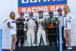 Race two winner: Louis Deletraz, Josef Kaufmann Racing, second place Callan O'Keeffe, Fortec Motorsp