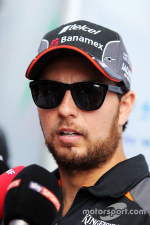 Sergio Pérez, Sahara Force India F1 con los medios de comunicación