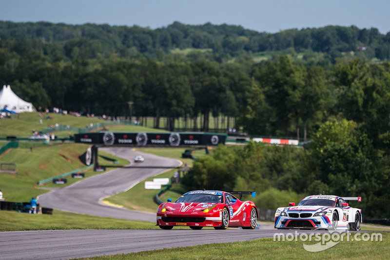 #63 Scuderia Corsa Ferrari 458 Italia: Bill Sweedler, Townsend Bell en #25 BMW Team RLL BMW Z4 GTE: 