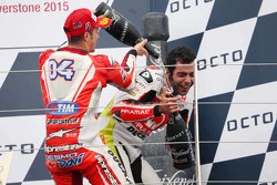 Podio: terzo posto, Andrea Dovizioso, Ducati Team, secondo Danilo Petrucci, Pramac Racing Ducati