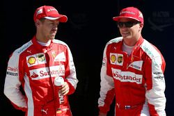 Kimi Raikkonen, Ferrari y Sebastian Vettel, Ferrari
