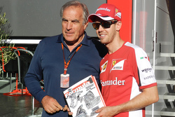 Джорджо Пиола, технический эксперт Motorsport.com, и Себастьян Феттель, Ferrari