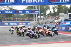 Partenza: Jorge Lorenzo, Yamaha Factory Racing in testa