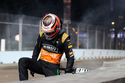 Nico Hulkenberg, Sahara Force India F1 chocado fuera de la carrera