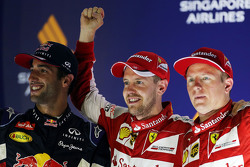 Podium: 1. Sebastian Vettel, Ferrari, 2. Daniel Ricciardo, Red Bull Racing, 3. Kimi Räikkönen, Ferra