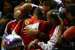 Il vincitore della gara Sebastian Vettel, Ferrari
