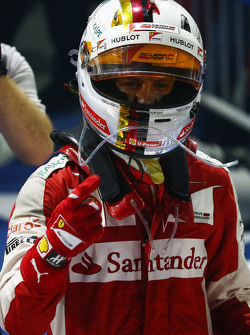 Il vincitore della gara Sebastian Vettel, Ferrari