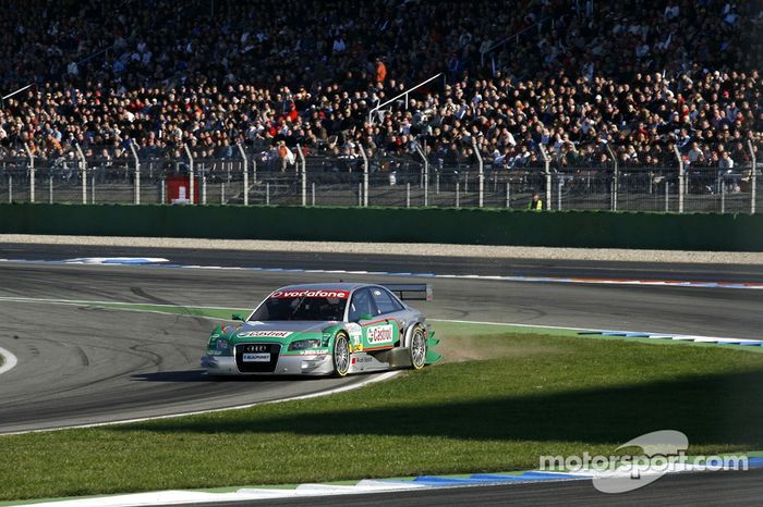 Vanina Ickx, TME, Audi A4 DTM missed the entry of the pitlane completely and skidded through the gra