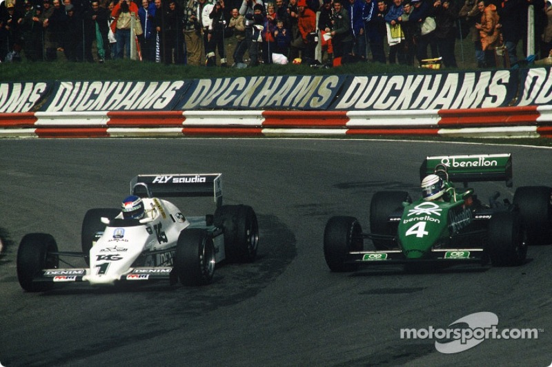 Keke Rosberg, Williams-Cosworth FW08C à la lutte avec Danny Sullivan