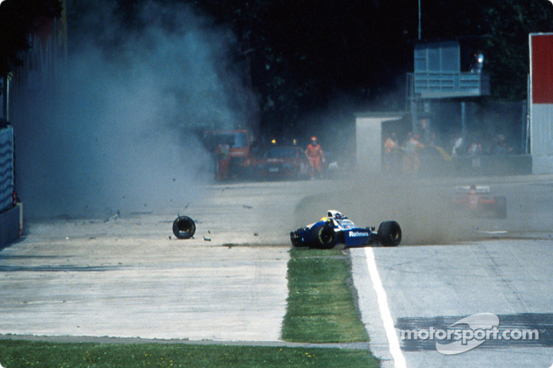 The fatal crash of Ayrton Senna at Tamburello