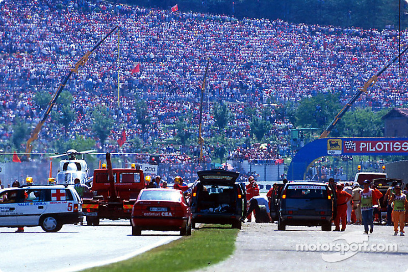 El acidente fatal de Ayrton Senna en la curva Tamburello