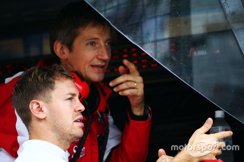 Massimo Rivola, Ferrari Sporting Director with Sebastian Vettel, Ferrari