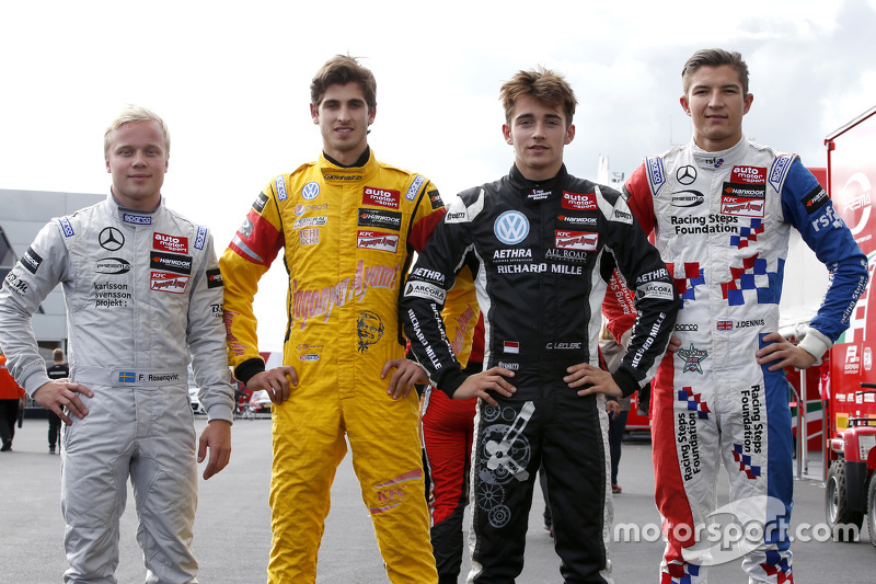 Felix Rosenqvist, Prema Powerteam Dallara F312 - Mercedes-Benz; Antonio Giovinazzi, Jagonya Ayam wit