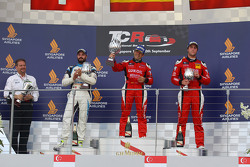 Race 2 Podium: 1st position Jordi Gene, SEAT Leon, Team Craft-Bamboo LUKOIL, 2nd position Stefano Co