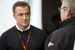 Jean Alesi, in the GP2 paddock
