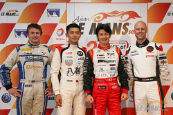 Class polesitters: overall Shinji Nakano, LMP3 Ho-Pin Tung, GT Rob Bell, GTam James Munro