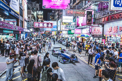 Formula E car in Hong Kong