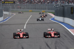 Kimi Raikkonen en Sebastian Vettel, Ferrari