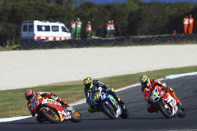 Marc Marquez, Repsol Honda Team, Valentino Rossi, Yamaha Factory Racing, Andrea Iannone, Ducati Team