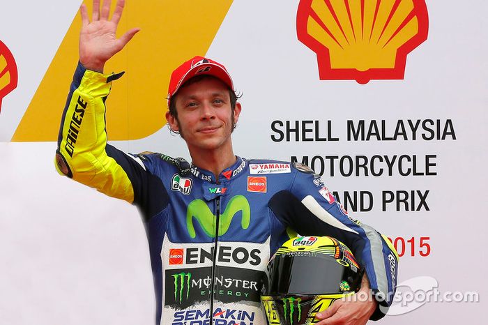El tercer puesto Valentino Rossi, Movistar Yamaha MotoGP