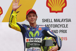 El tercer puesto Valentino Rossi, Movistar Yamaha MotoGP