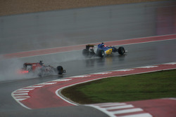 Felipe Nasr, Sauber C34 and Max Verstappen, Scuderia Toro Rosso STR10