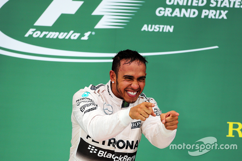 Podium: Race winner and World Champion Lewis Hamilton, Mercedes AMG F1 Team