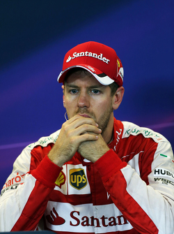 Sebastian Vettel, Ferrari alla conferenza stampa FIA