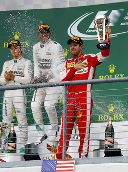Podium : le troisième, Sebastian Vettel, Ferrari