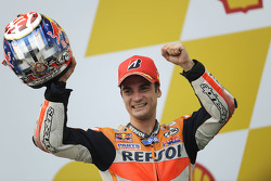 Podium: race winner Dani Pedrosa, Repsol Honda Team