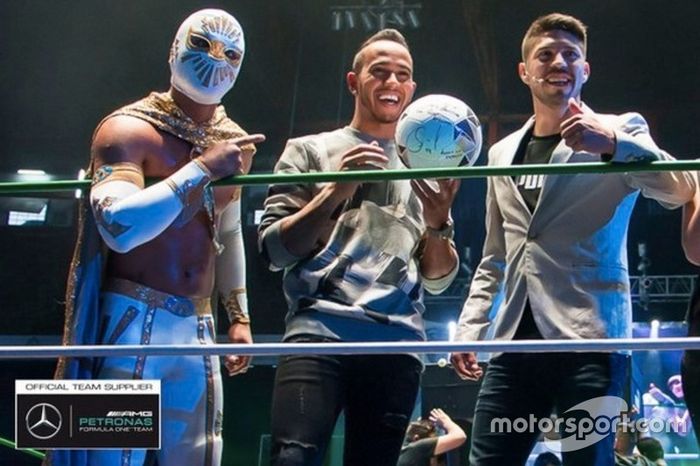Mistico, luchador, Lewis Hamilton y Oribe Peralta, jugador de futbol