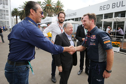 Carlos Slim Domit, Chairman of America Movil with Jean Todt, FIA President and Christian Horner, Red Bull Racing Team Principal