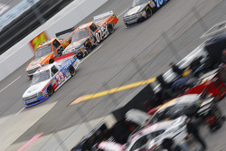 Brandon Jones, GMS Racing Chevrolet and Johnny Sauter, ThorSport Racing Toyota and Ray Black Jr., SS-Green Light Racing Chevrolet