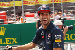 Daniel Ricciardo, Red Bull Racing on the drivers parade.