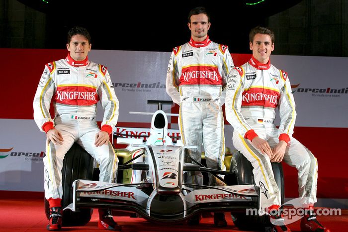 Giancarlo Fisichella, Adrian Sutil y Vitantonio Liuzzi