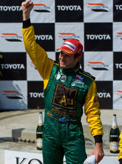 Race winner Will Power celebrates