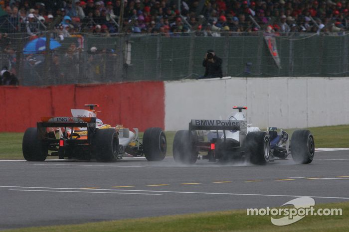 Fernando Alonso, Renault F1 Team, R28 y Nick Heidfeld, BMW Sauber F1 Team, F1.08