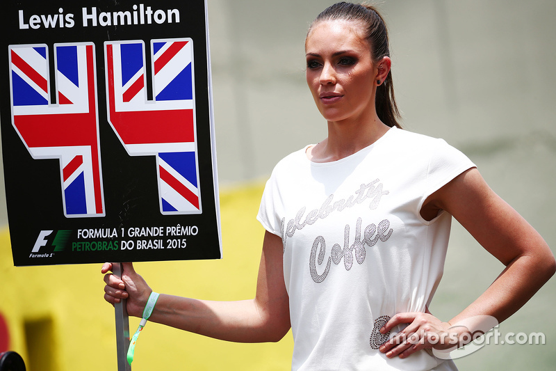 Grid girl para Lewis Hamilton, Mercedes AMG F1