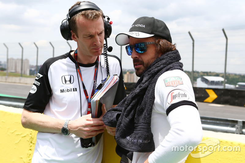 Fernando Alonso, McLaren op de grid