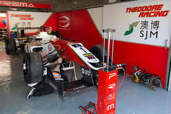 Felix Rosenqvist, Prema Powerteam Dallara Mercedes-Benz car in the garage