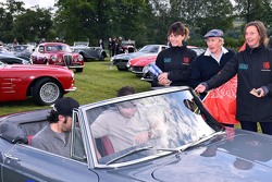 Zak Brown con Dario Franchitti y Sir Jackie Stewart