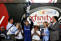 NASCAR XFINITY Series 2015 champion Chris Buescher, Roush Fenway Racing Ford celebratres