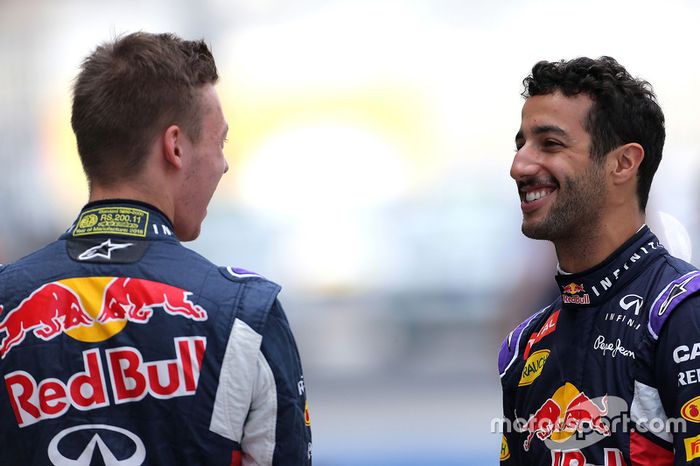 Daniel Ricciardo, Red Bull Racing and Daniil Kvyat, Red Bull Racing